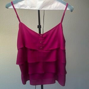 Forever 21 Fuchsia Ruffled Spaghetti Strap
